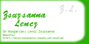 zsuzsanna lencz business card